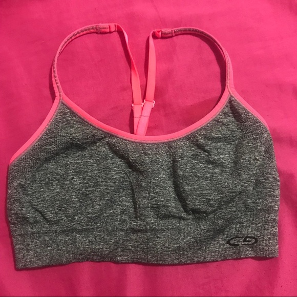 Gray & Pink Sports Bra - Picture 1 of 3
